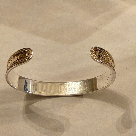 Anna Beck Sterling Silver and Gold Plated Cuff Bracelet